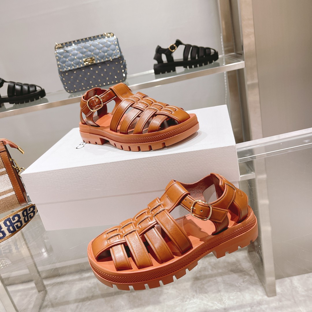 Celine Clea Chunky Sandal  In Calfskin - PerfectKickZ
