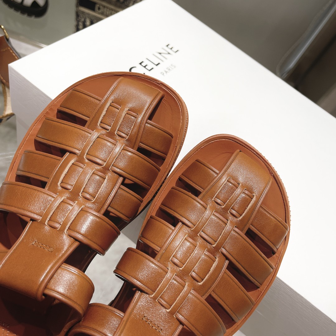 Celine Clea Chunky Sandal  In Calfskin - PerfectKickZ