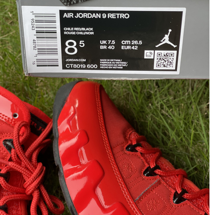 Air Jordan 9 “Chile Red”  Basketball Shoes   CT8019-600 - PerfectKickZ