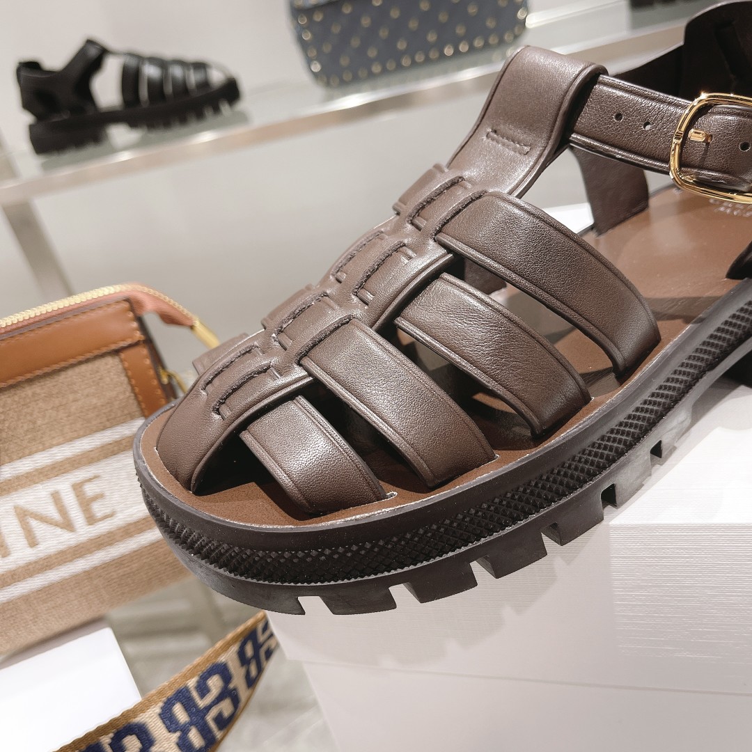 Celine Clea Chunky Sandal  In Calfskin - PerfectKickZ