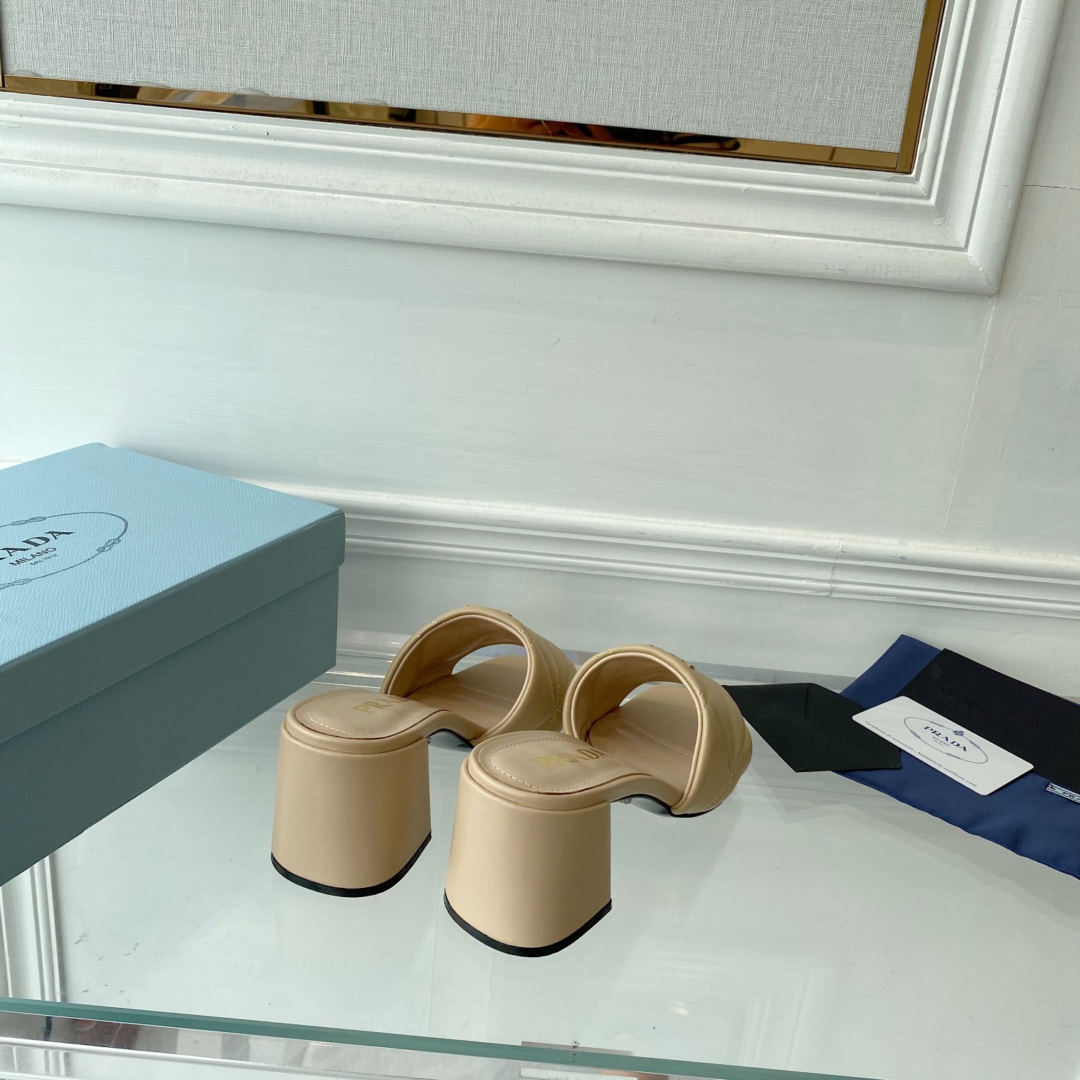 Prada Quilted Nappa Leather Sandals - PerfectKickZ