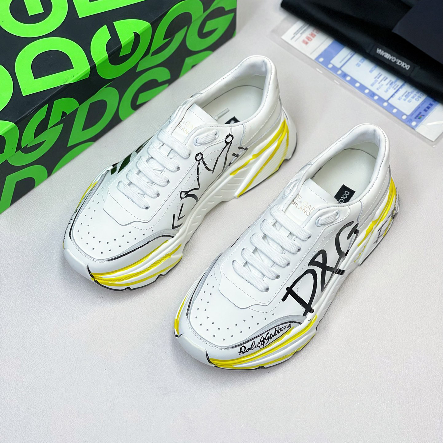 Dolce & Gabbana Calfskin Nappa Daymaster Sneakers - PerfectKickZ