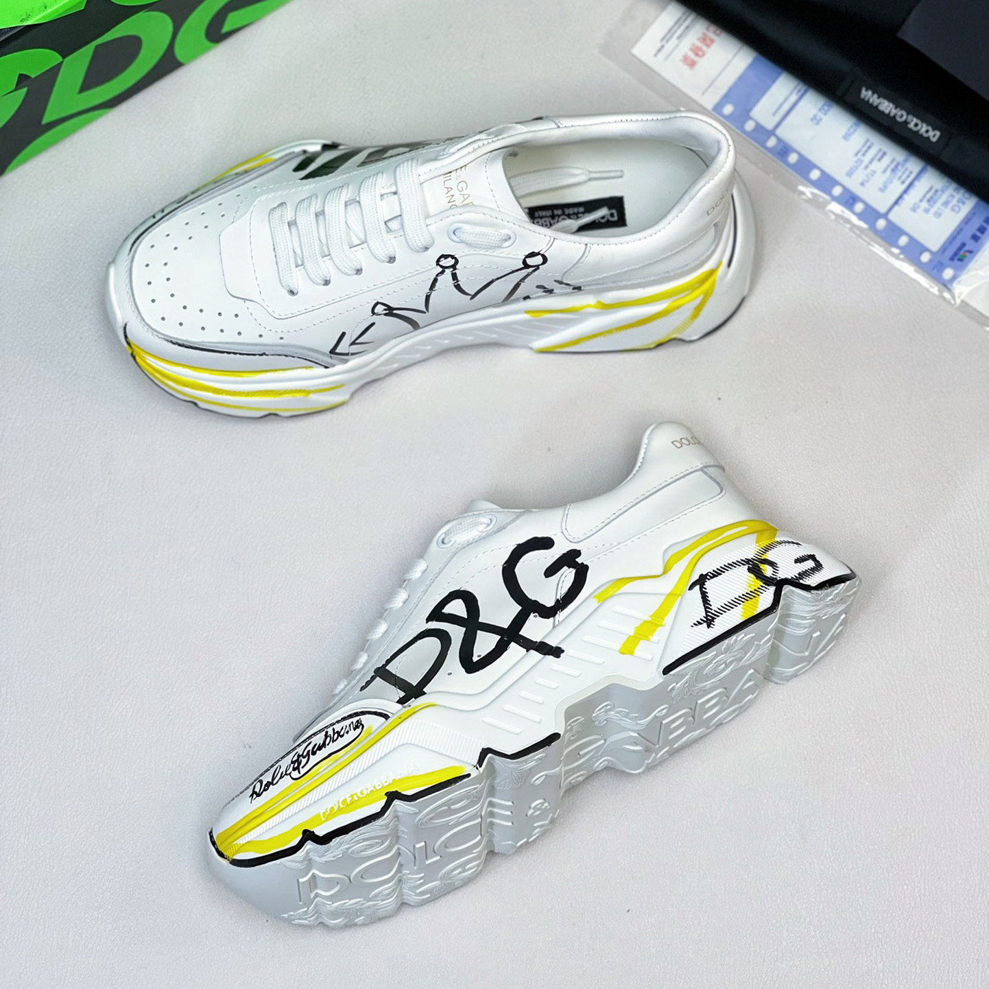 Dolce & Gabbana Calfskin Nappa Daymaster Sneakers - PerfectKickZ