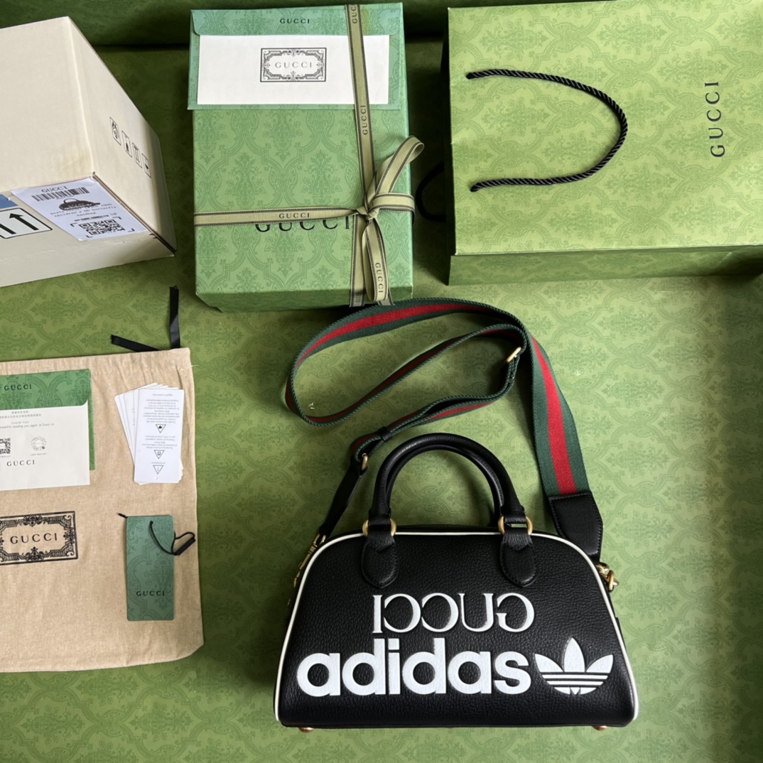 Adidas x Gucci Mini Duffle Bag(31.5-18-15.5cm) - PerfectKickZ