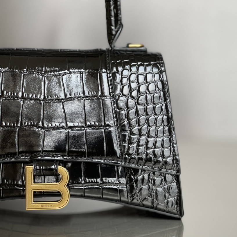 Balenciaga Hourglass Small Handbag In Black  - PerfectKickZ