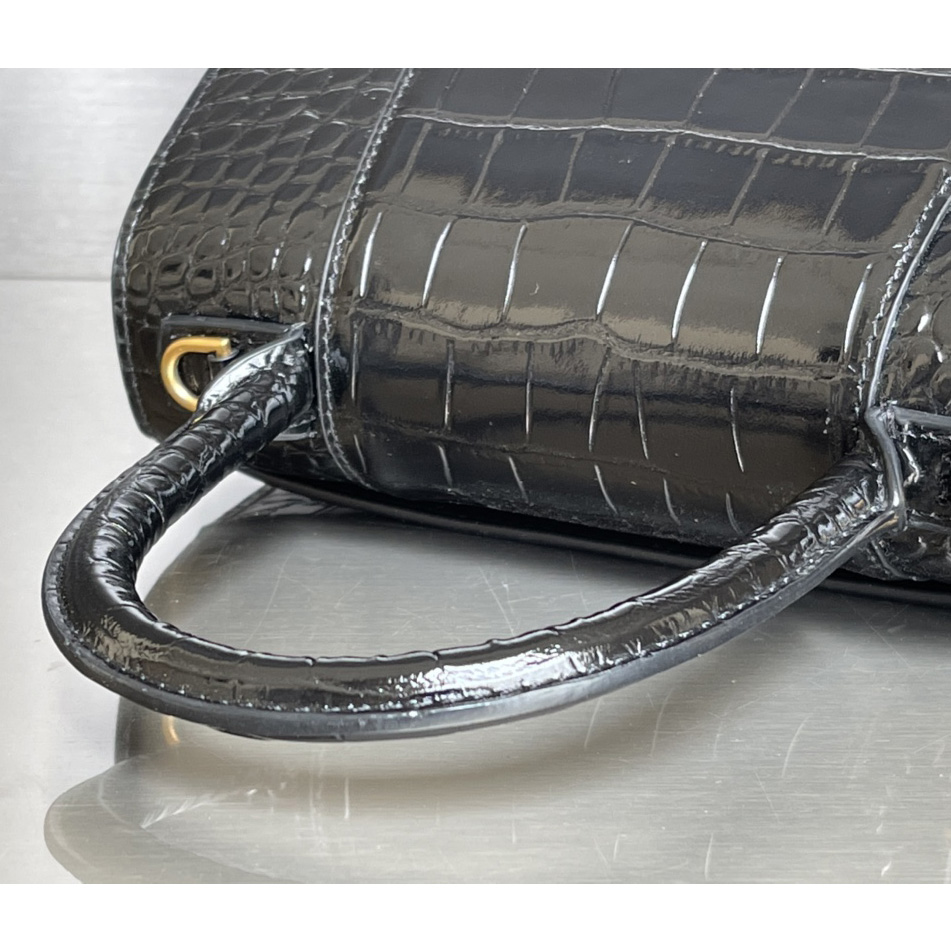 Balenciaga Hourglass Small Handbag In Black  - PerfectKickZ