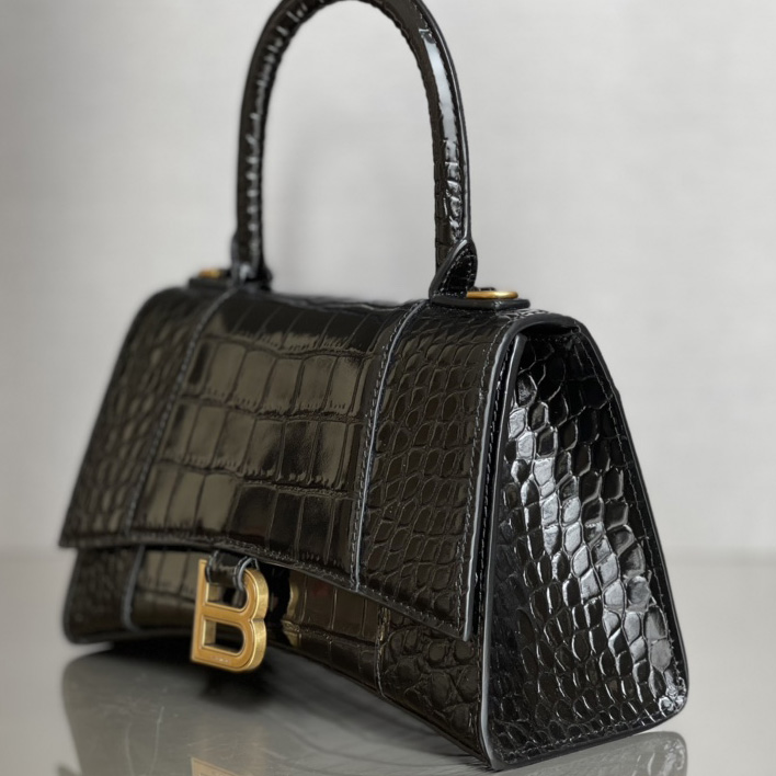 Balenciaga Hourglass Small Handbag In Black  - PerfectKickZ