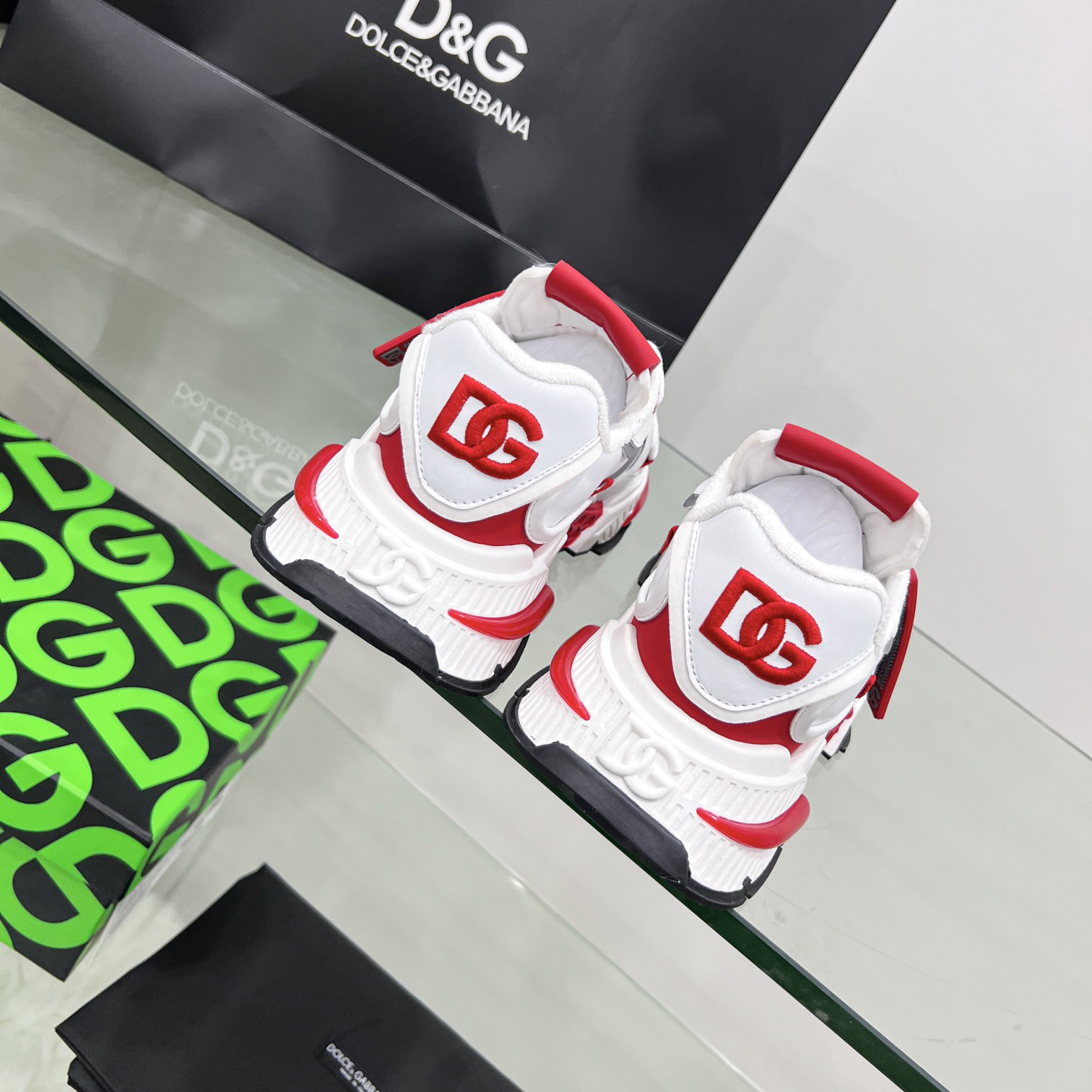 Dolce & Gabbana Mixed-Material Airmaster Sneakers - PerfectKickZ
