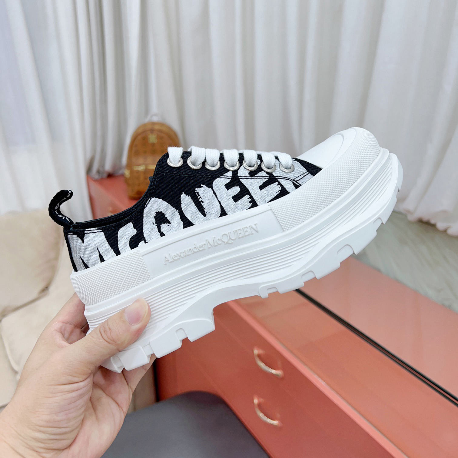 Alexander Mqueen Tread Slick Lace-up In Black - PerfectKickZ