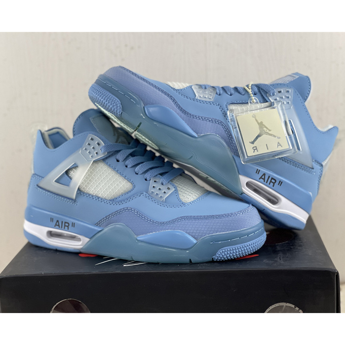 Off White x Air Jordan 4 Sneakers  - PerfectKickZ