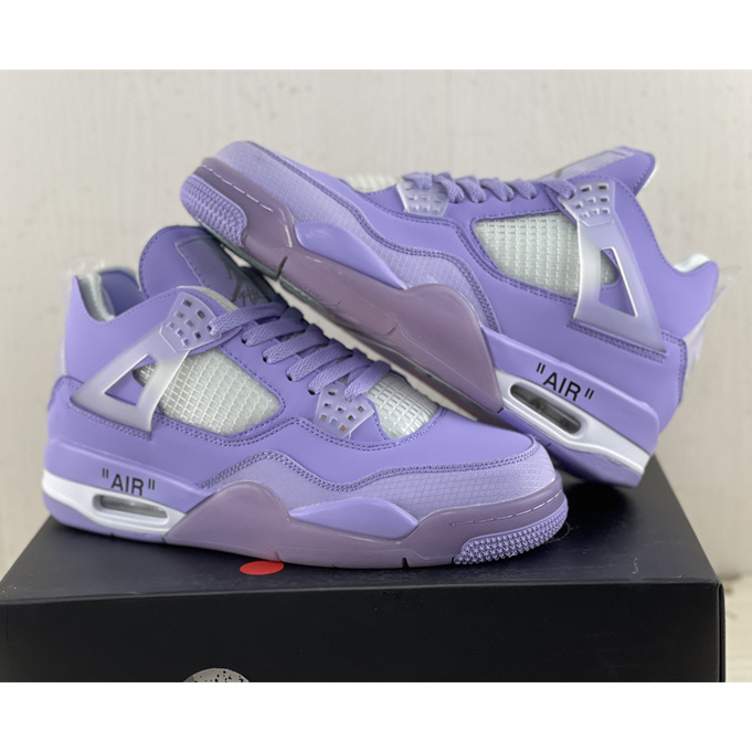 Off White x Air Jordan 4 Sneakers  - PerfectKickZ