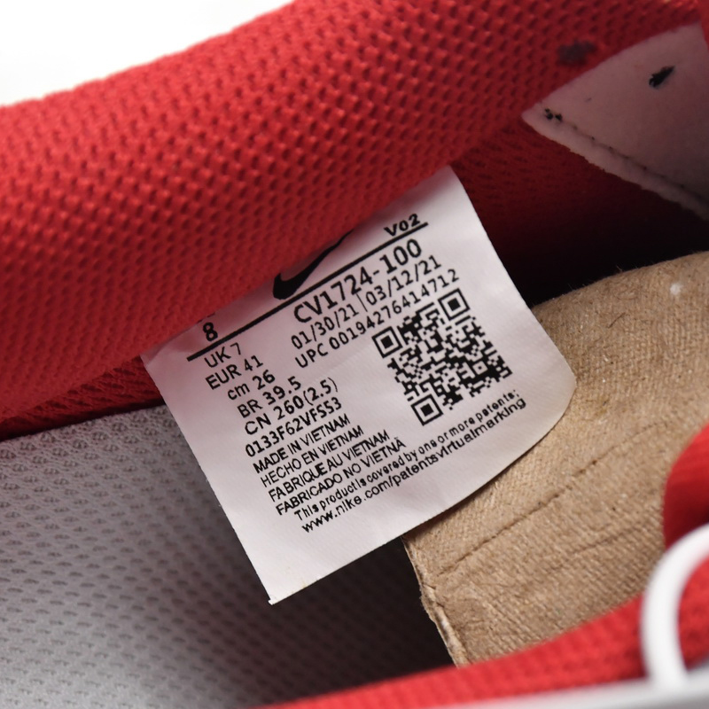 Nike Air Force 1 Low Contrast Stitch Red Sneaker   CV1724-100  - PerfectKickZ