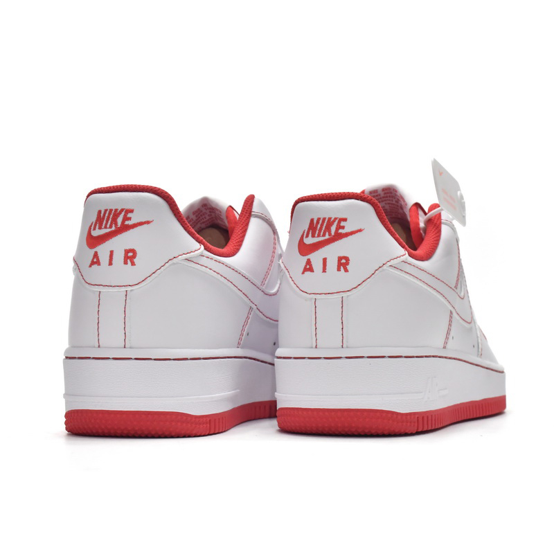 Nike Air Force 1 Low Contrast Stitch Red Sneaker   CV1724-100  - PerfectKickZ