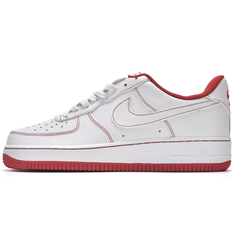 Nike Air Force 1 Low Contrast Stitch Red Sneaker   CV1724-100  - PerfectKickZ