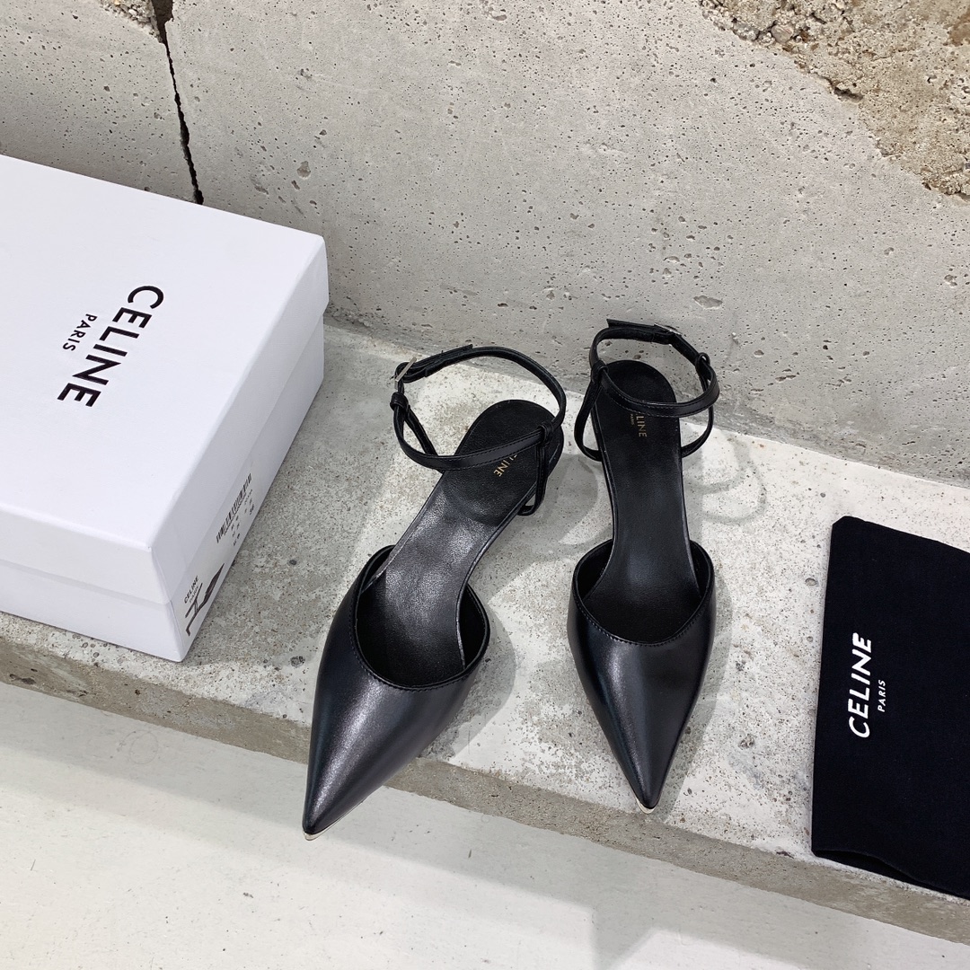 Celine Kitten With Metal Toe In Calfskin - PerfectKickZ