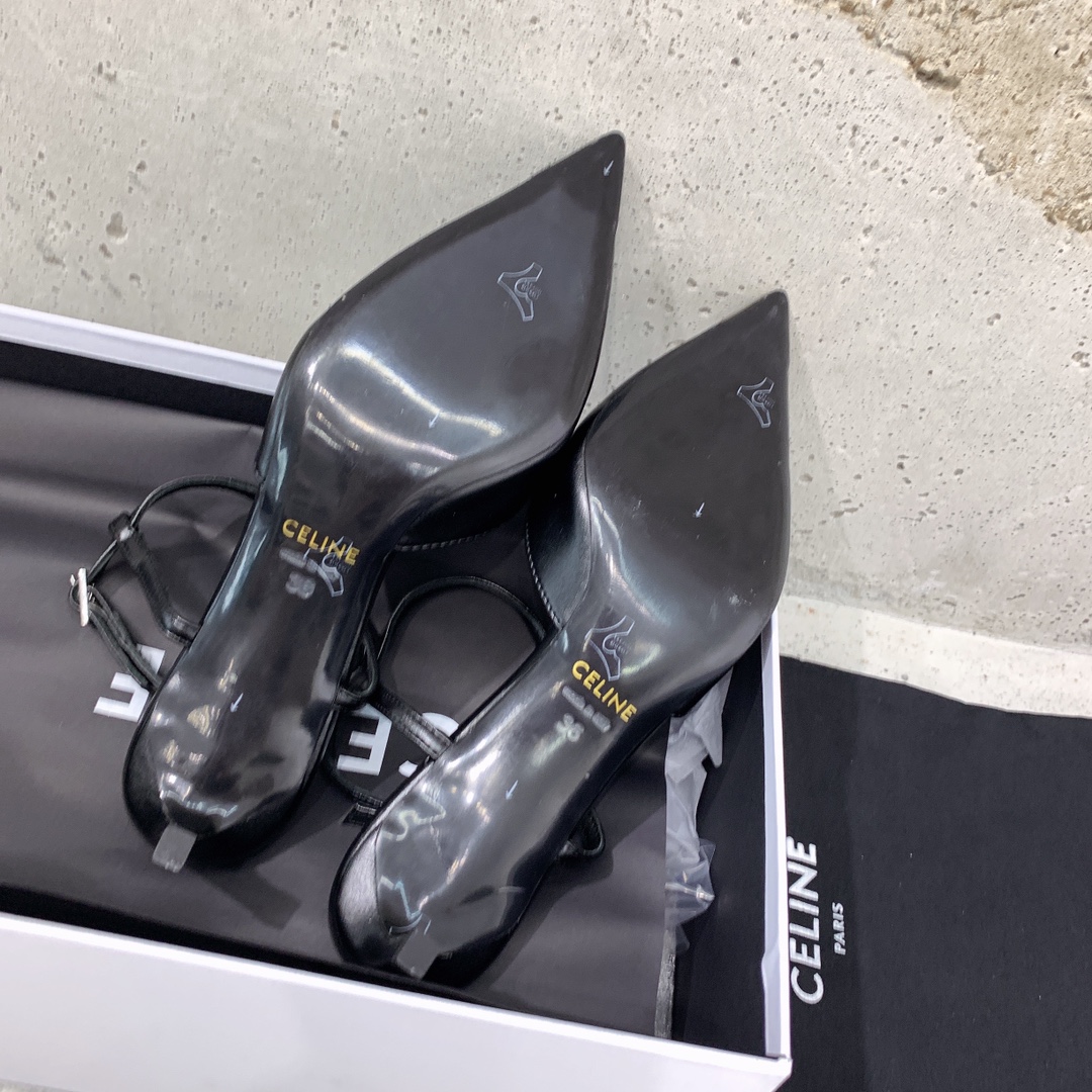 Celine Kitten With Metal Toe In Calfskin - PerfectKickZ