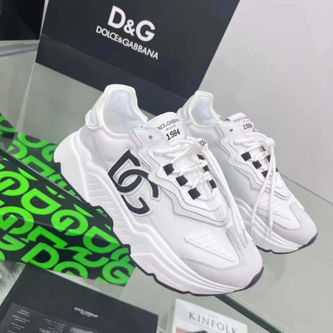 Dolce & Gabbana Mixed-Material Daymaster Sneakers - PerfectKickZ