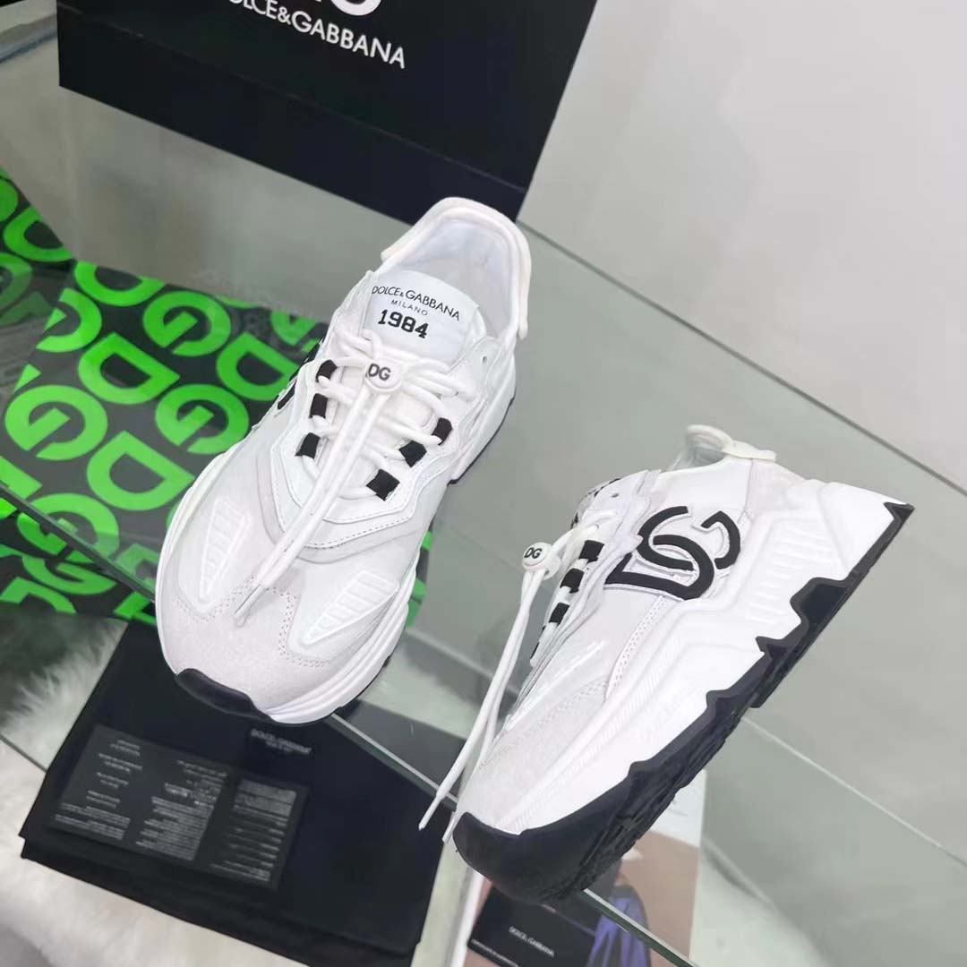 Dolce & Gabbana Mixed-Material Daymaster Sneakers - PerfectKickZ