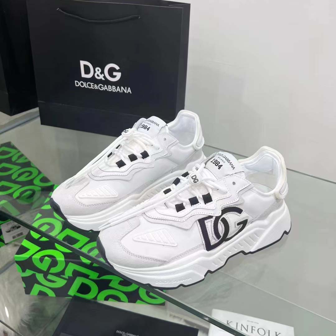 Dolce & Gabbana Mixed-Material Daymaster Sneakers - PerfectKickZ
