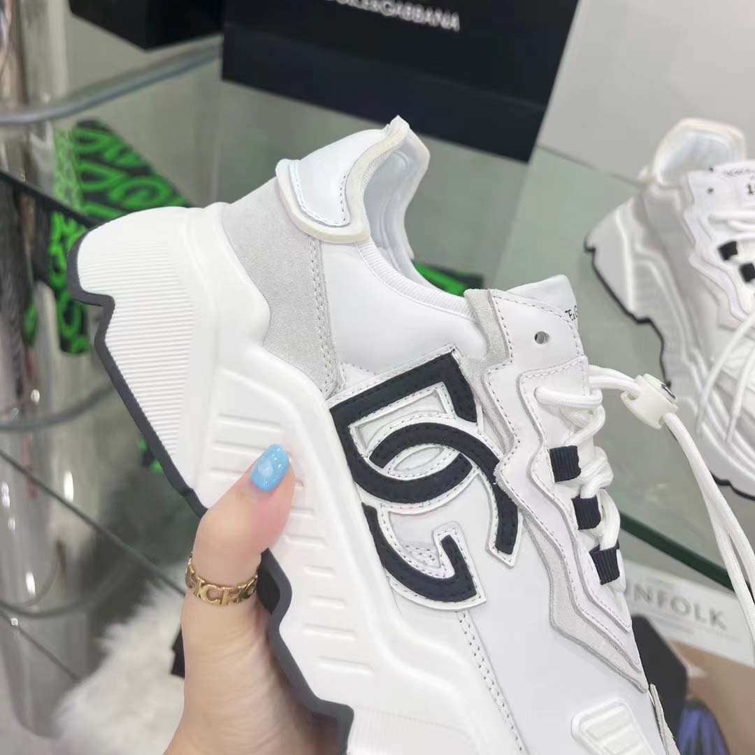 Dolce & Gabbana Mixed-Material Daymaster Sneakers - PerfectKickZ