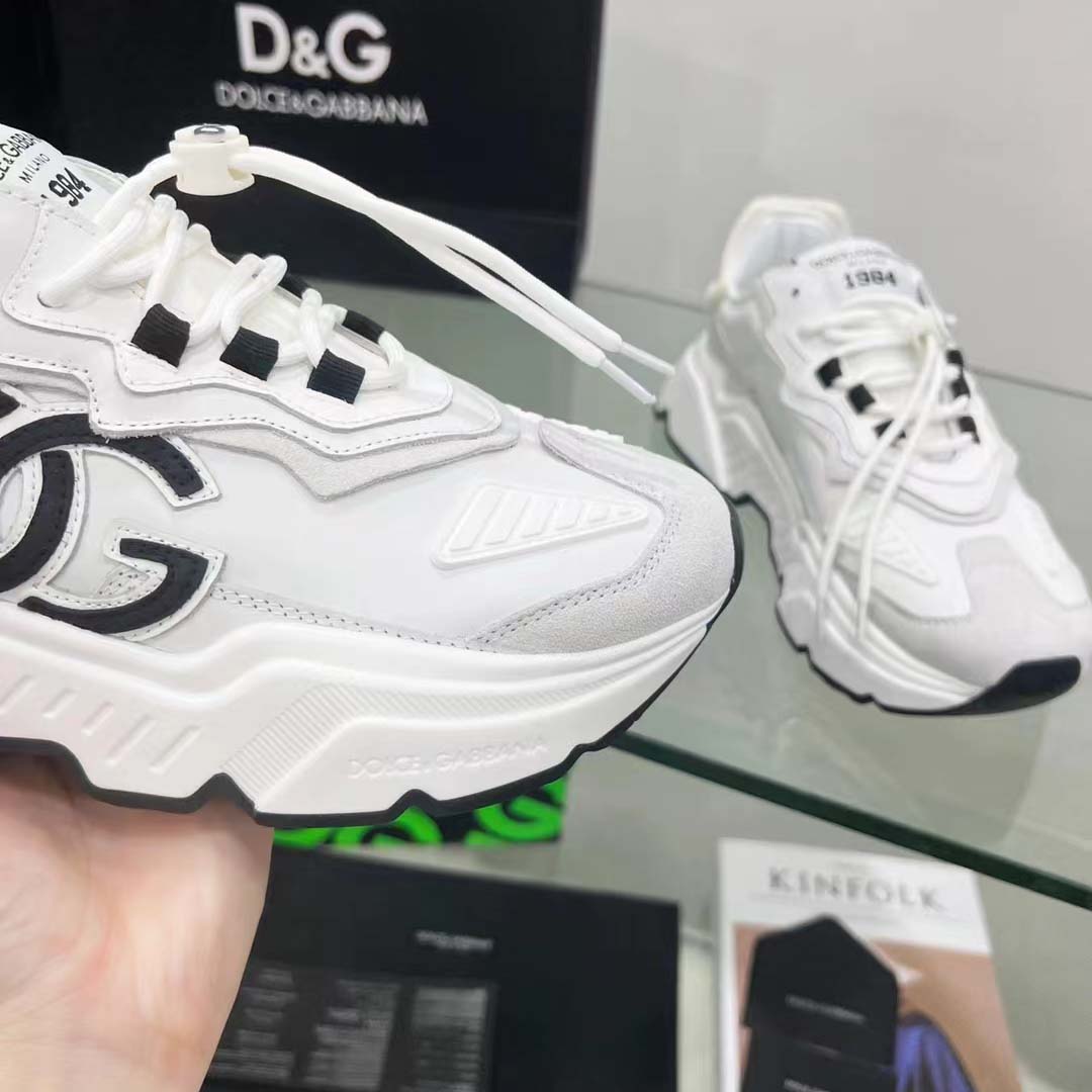 Dolce & Gabbana Mixed-Material Daymaster Sneakers - PerfectKickZ