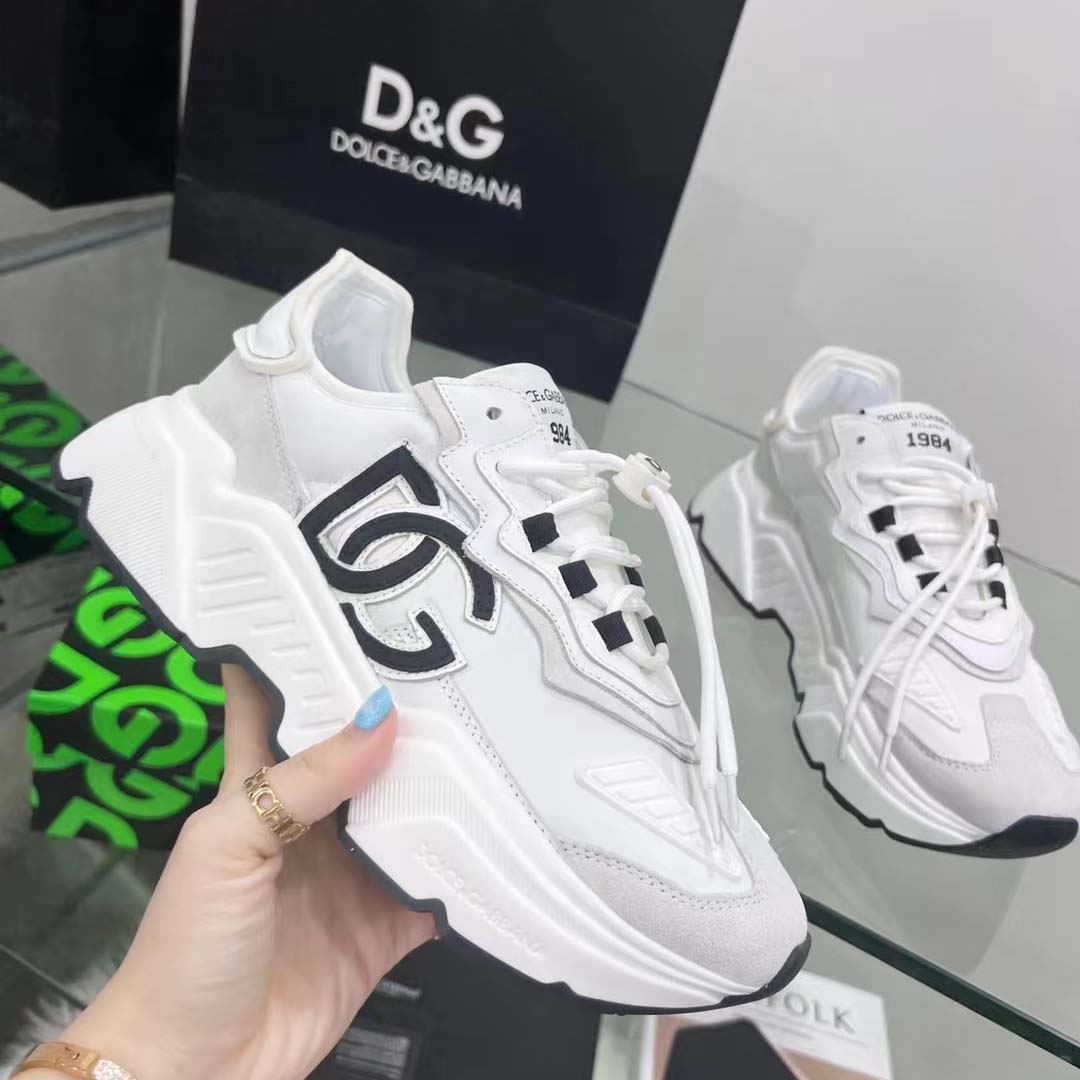 Dolce & Gabbana Mixed-Material Daymaster Sneakers - PerfectKickZ