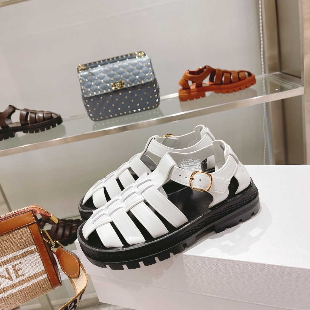 Celine Clea Chunky Sandal  In Calfskin - PerfectKickZ