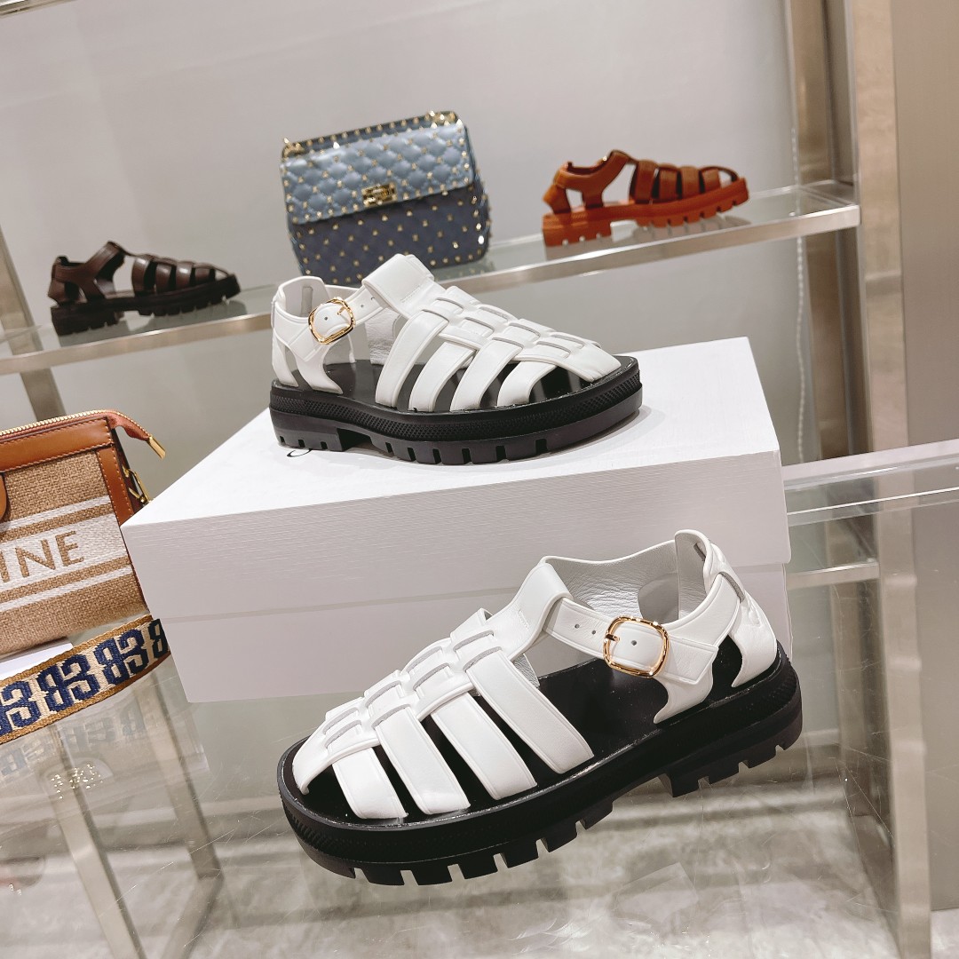Celine Clea Chunky Sandal  In Calfskin - PerfectKickZ