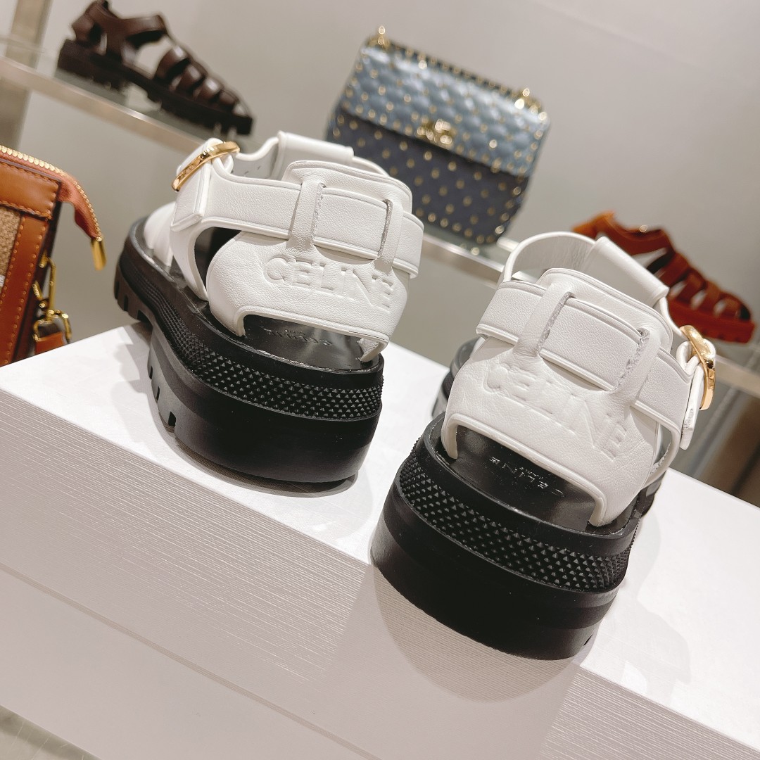 Celine Clea Chunky Sandal  In Calfskin - PerfectKickZ
