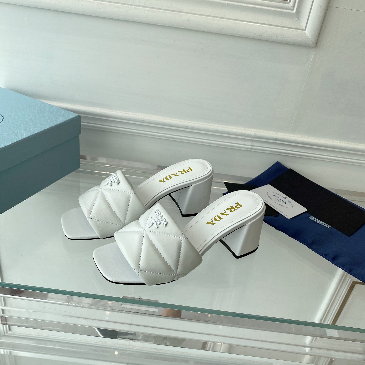 Prada Quilted Nappa Leather Sandals - PerfectKickZ