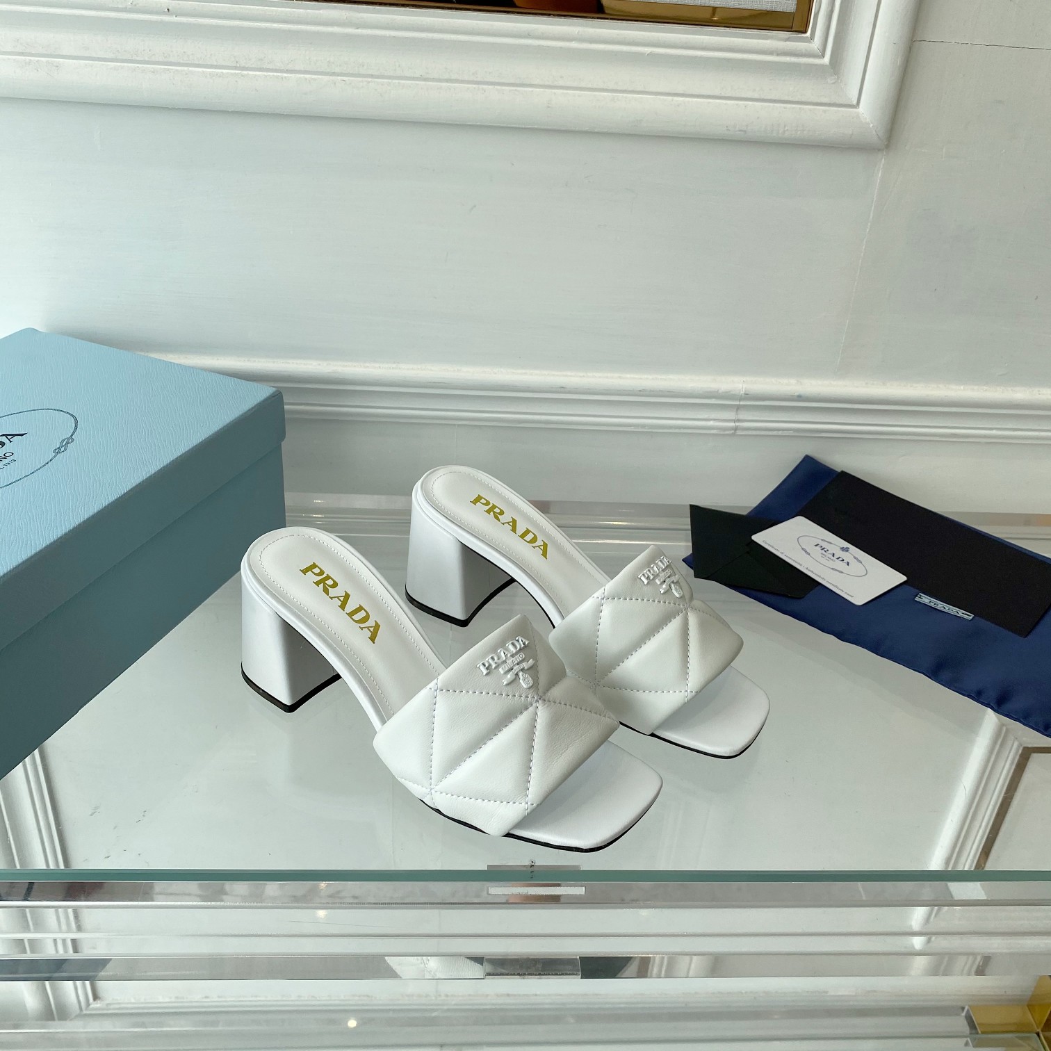 Prada Quilted Nappa Leather Sandals - PerfectKickZ