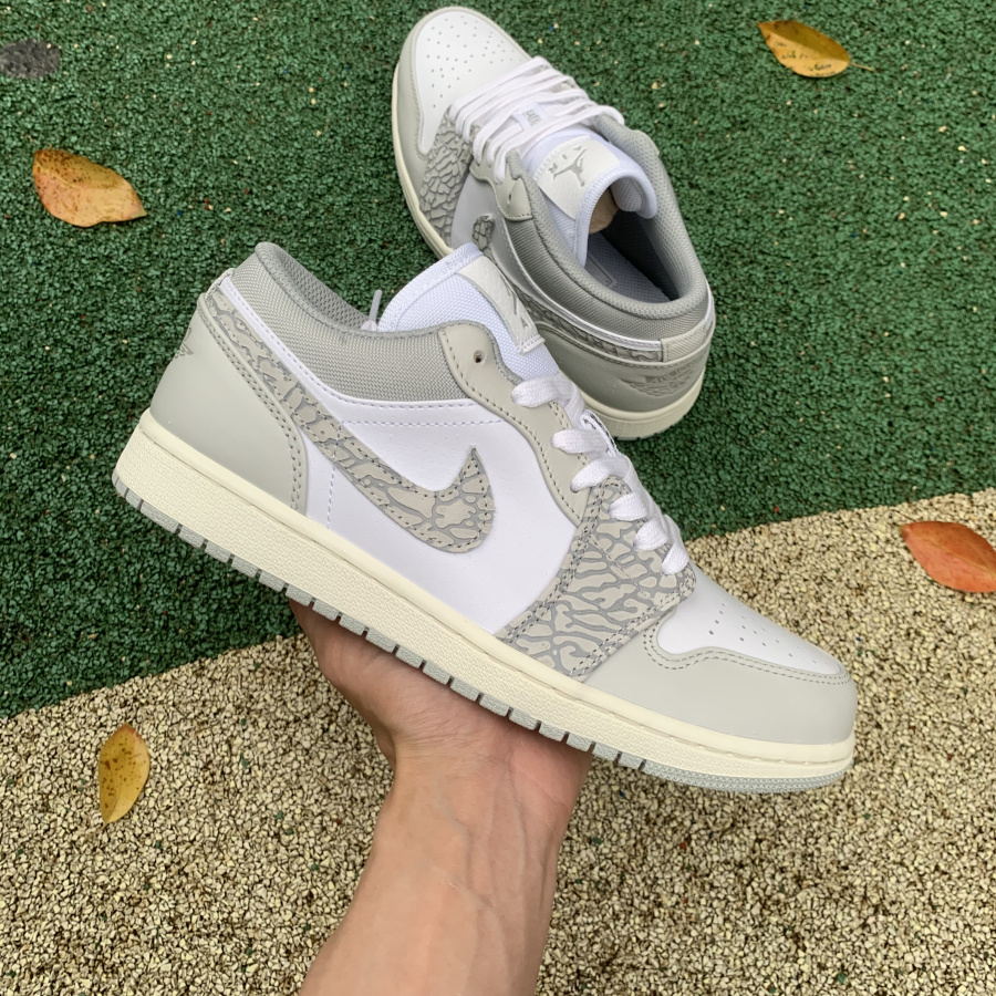 Air Jordan AJ1 low PRM Elephant Print Sneaker     DH4269-100 - PerfectKickZ