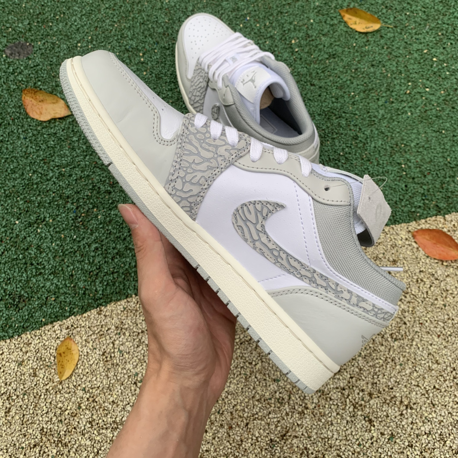 Air Jordan AJ1 low PRM Elephant Print Sneaker     DH4269-100 - PerfectKickZ