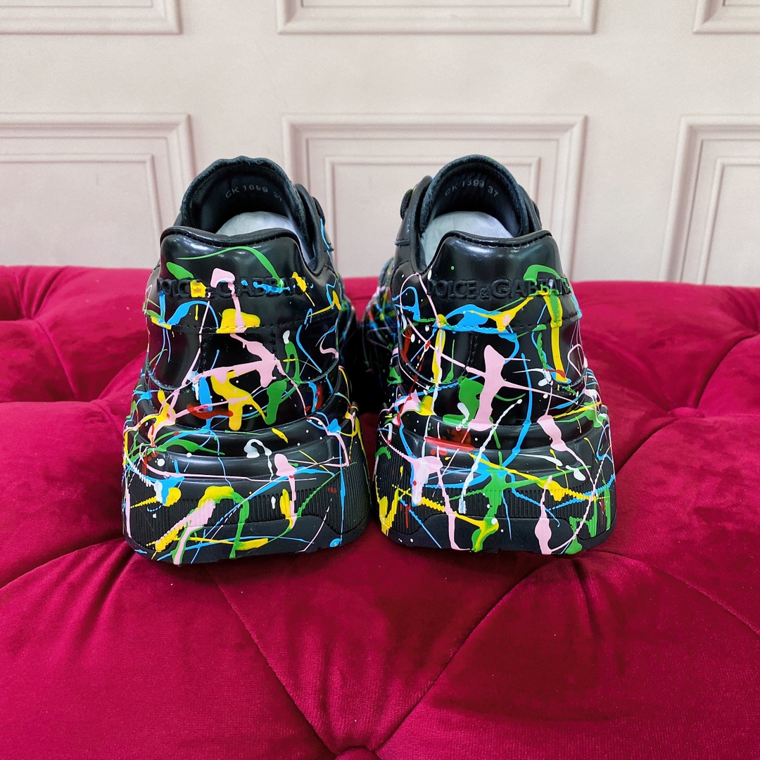 Dolce & Gabbana Mixed-Materials Daymaster Sneakers - PerfectKickZ