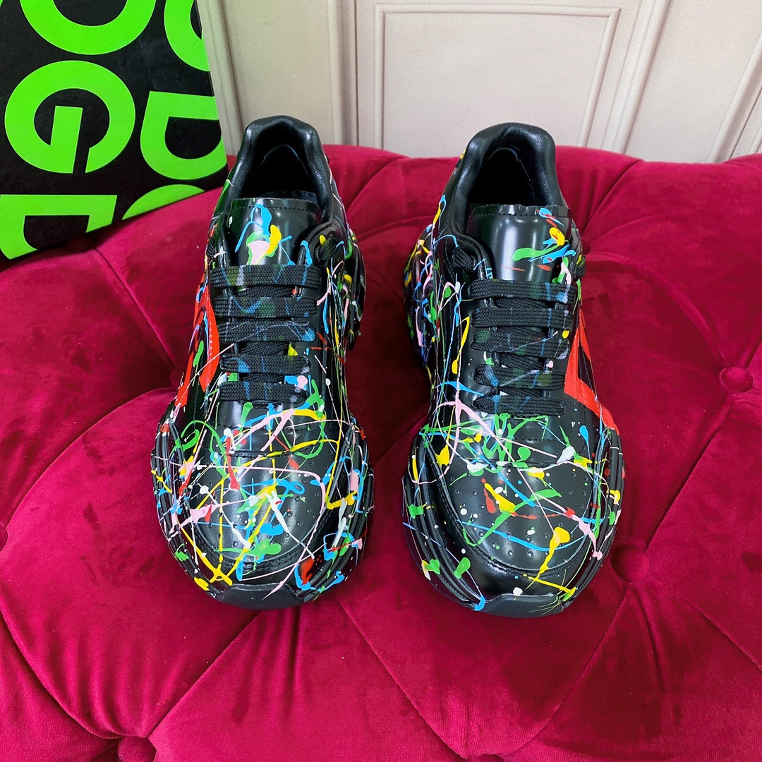 Dolce & Gabbana Mixed-Materials Daymaster Sneakers - PerfectKickZ