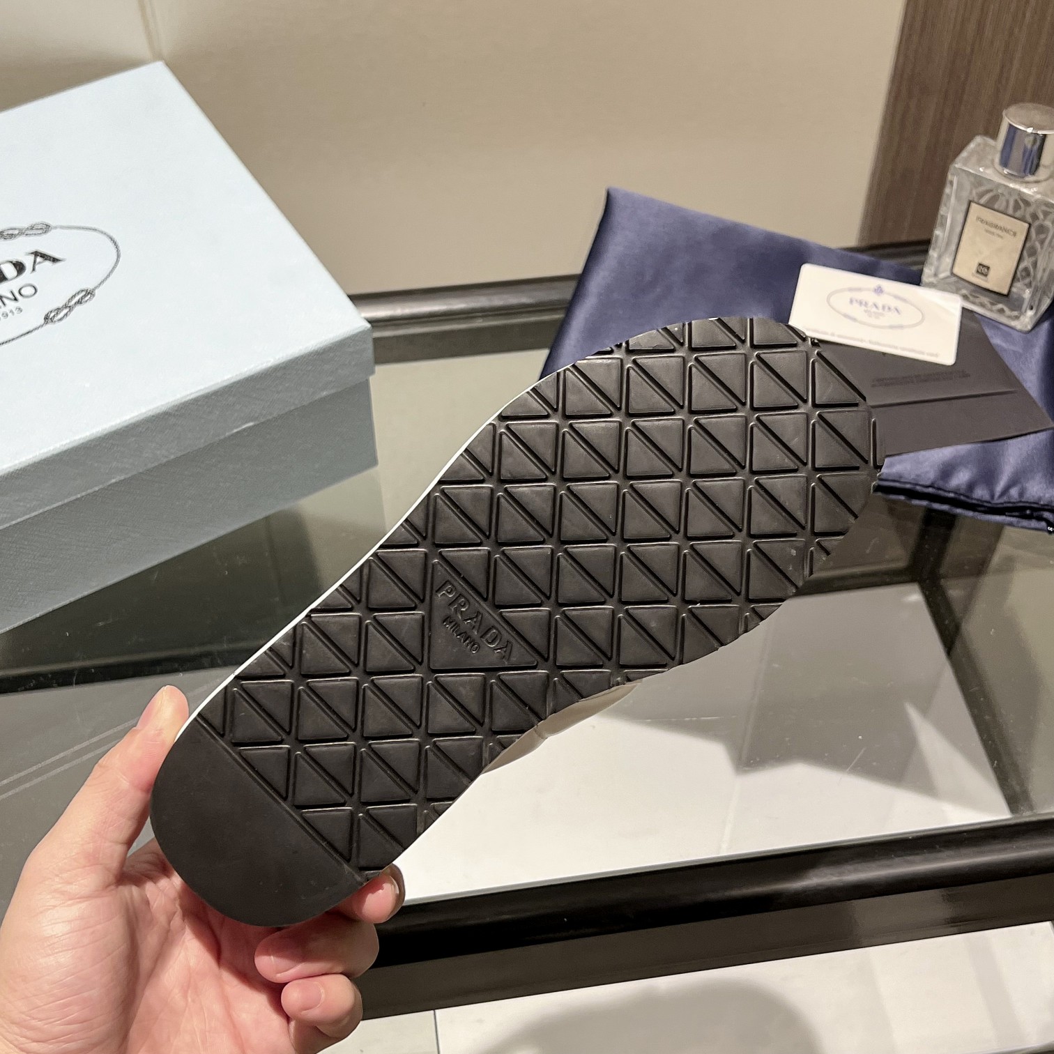 Prada Quilted Nappa Leather Flatform Sandals - PerfectKickZ