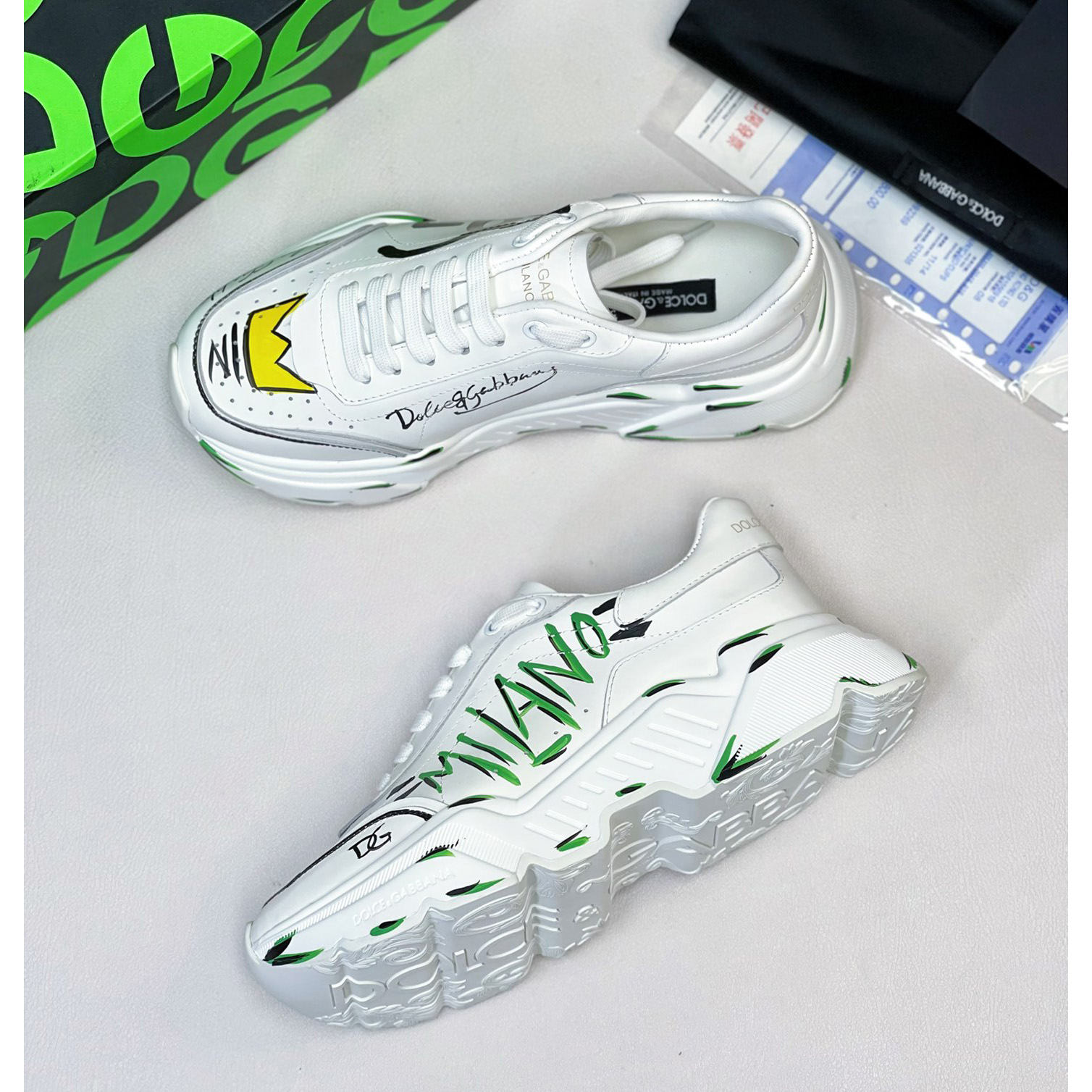 Dolce & Gabbana Calfskin Nappa Daymaster Sneakers - PerfectKickZ