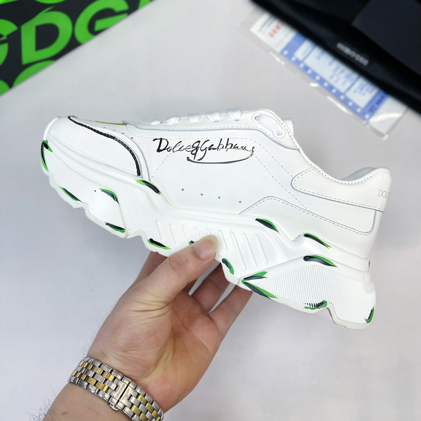 Dolce & Gabbana Calfskin Nappa Daymaster Sneakers - PerfectKickZ