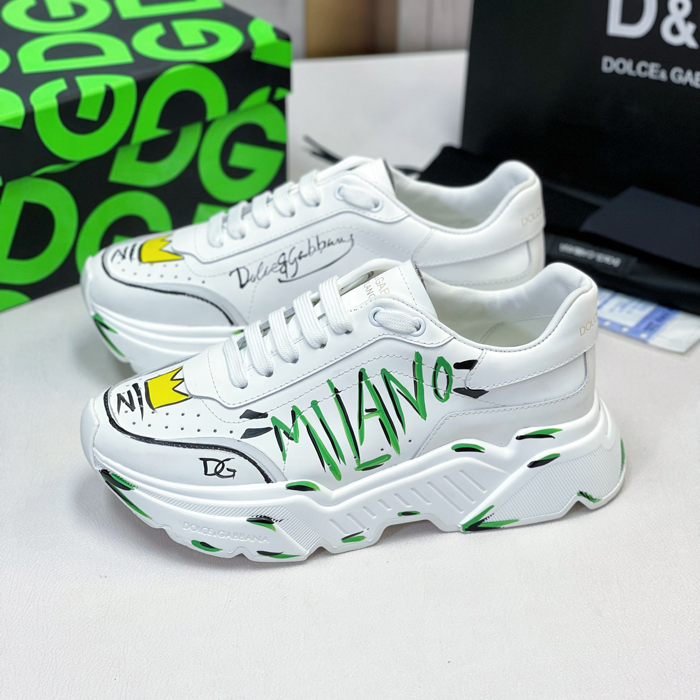 Dolce & Gabbana Calfskin Nappa Daymaster Sneakers - PerfectKickZ