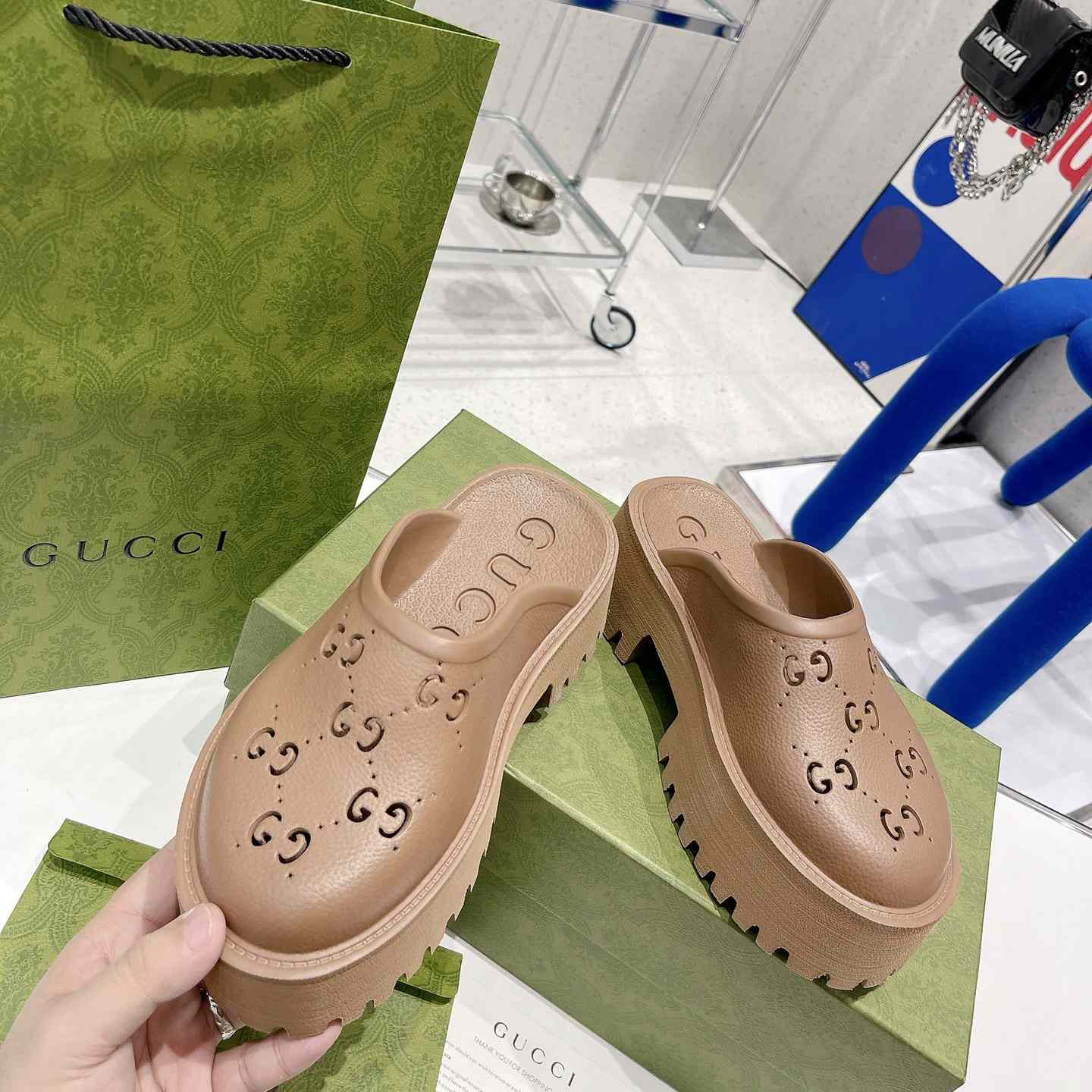 Gucci Women's GG Slip-On Sandal - PerfectKickZ