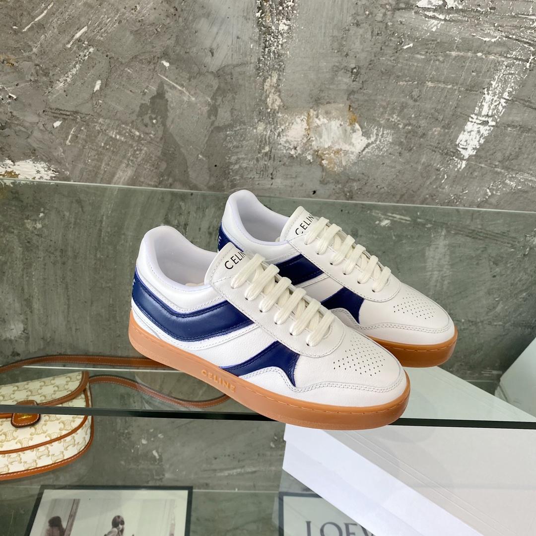 Celine Trainer Low Lace-Up Sneaker In Calfskin - PerfectKickZ