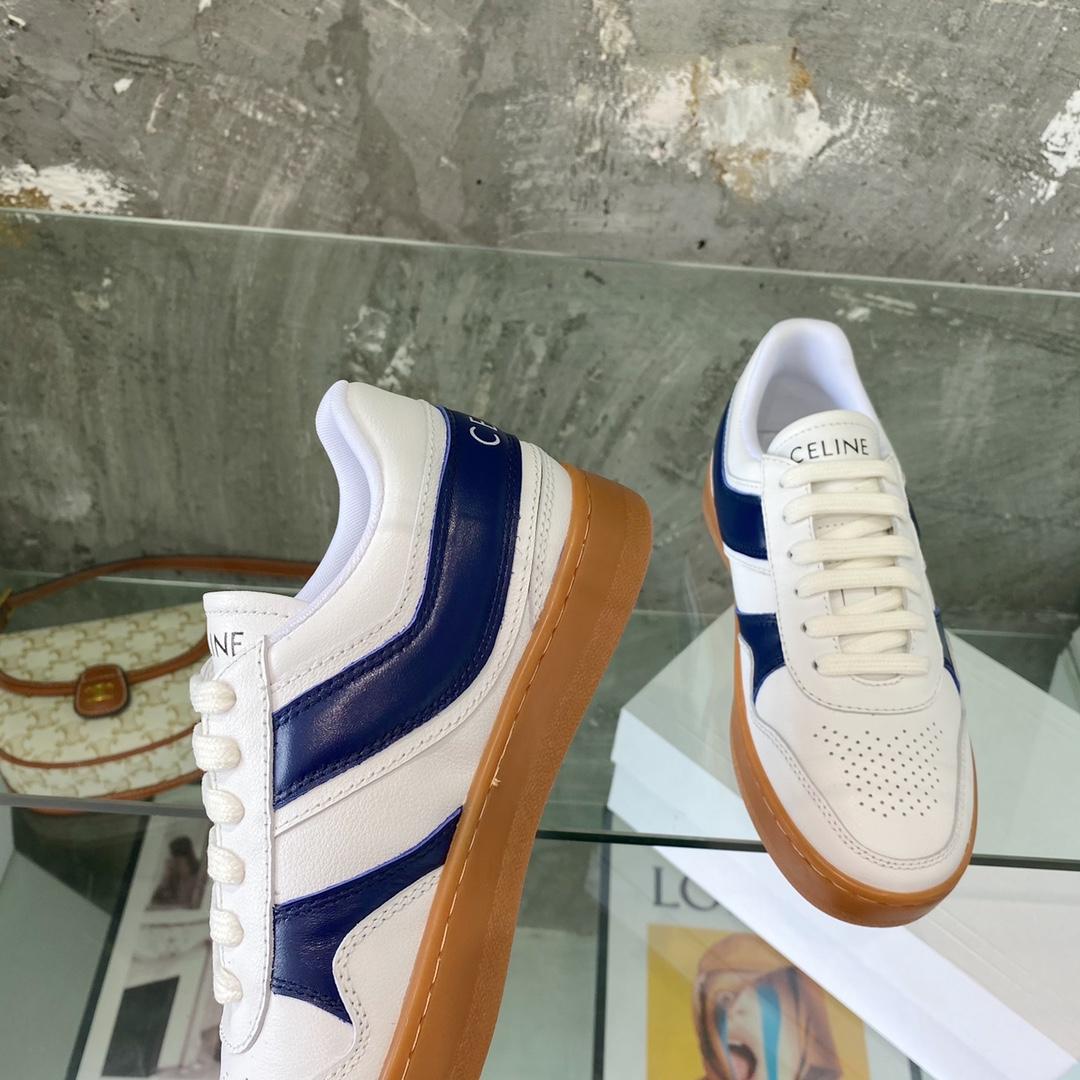 Celine Trainer Low Lace-Up Sneaker In Calfskin - PerfectKickZ