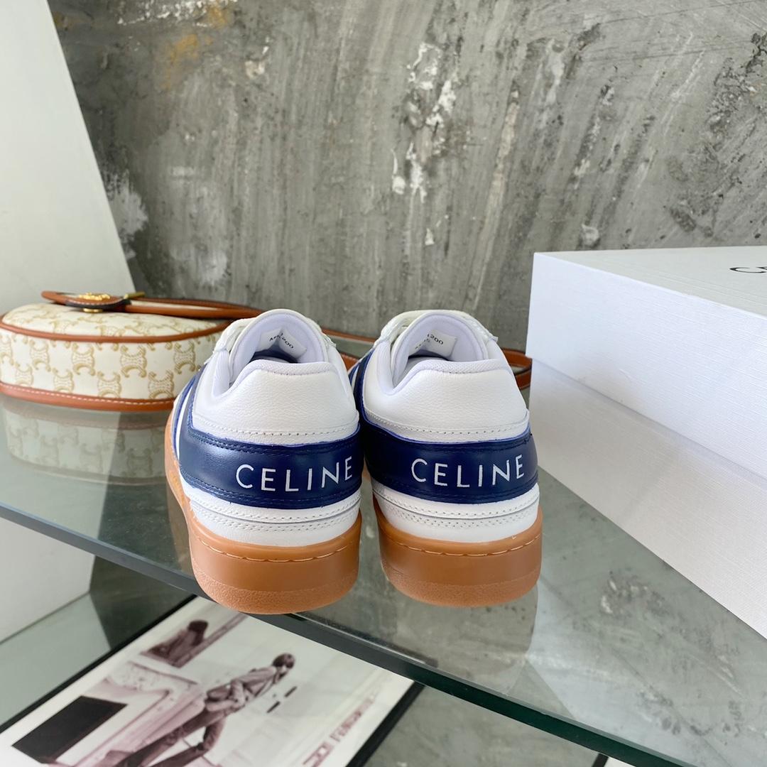 Celine Trainer Low Lace-Up Sneaker In Calfskin - PerfectKickZ