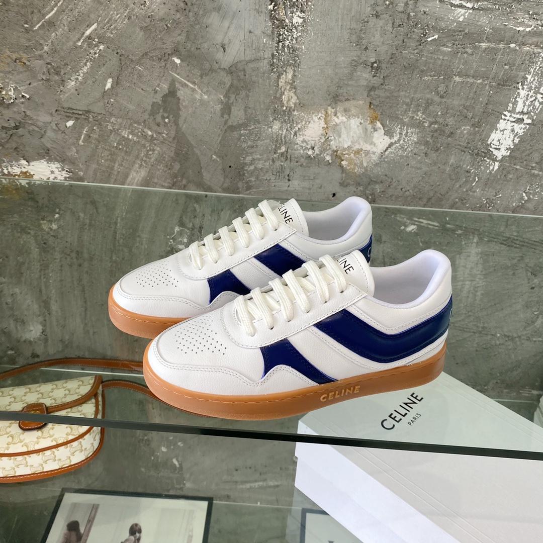 Celine Trainer Low Lace-Up Sneaker In Calfskin - PerfectKickZ