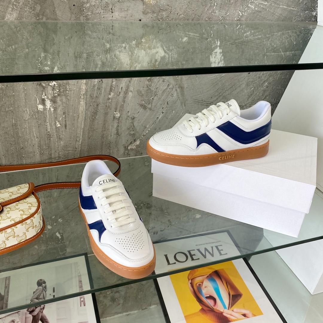 Celine Trainer Low Lace-Up Sneaker In Calfskin - PerfectKickZ