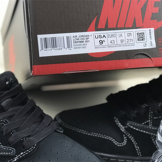 Travis Scott x Air Jordan 1 Low OG “Black Phantom” Sneaker   DM7866-001 - PerfectKickZ