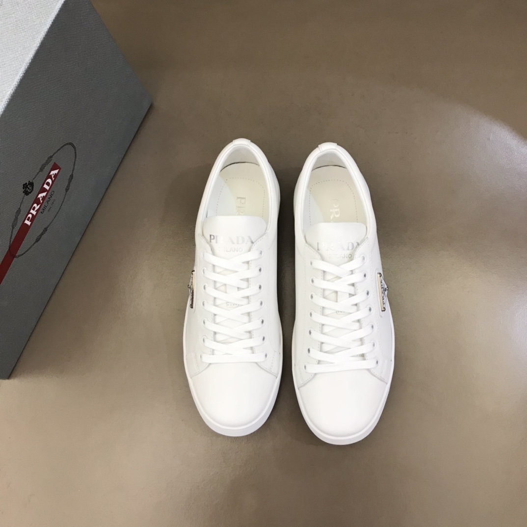 Prada Brushed Leather Sneakers(upon uk size) - PerfectKickZ