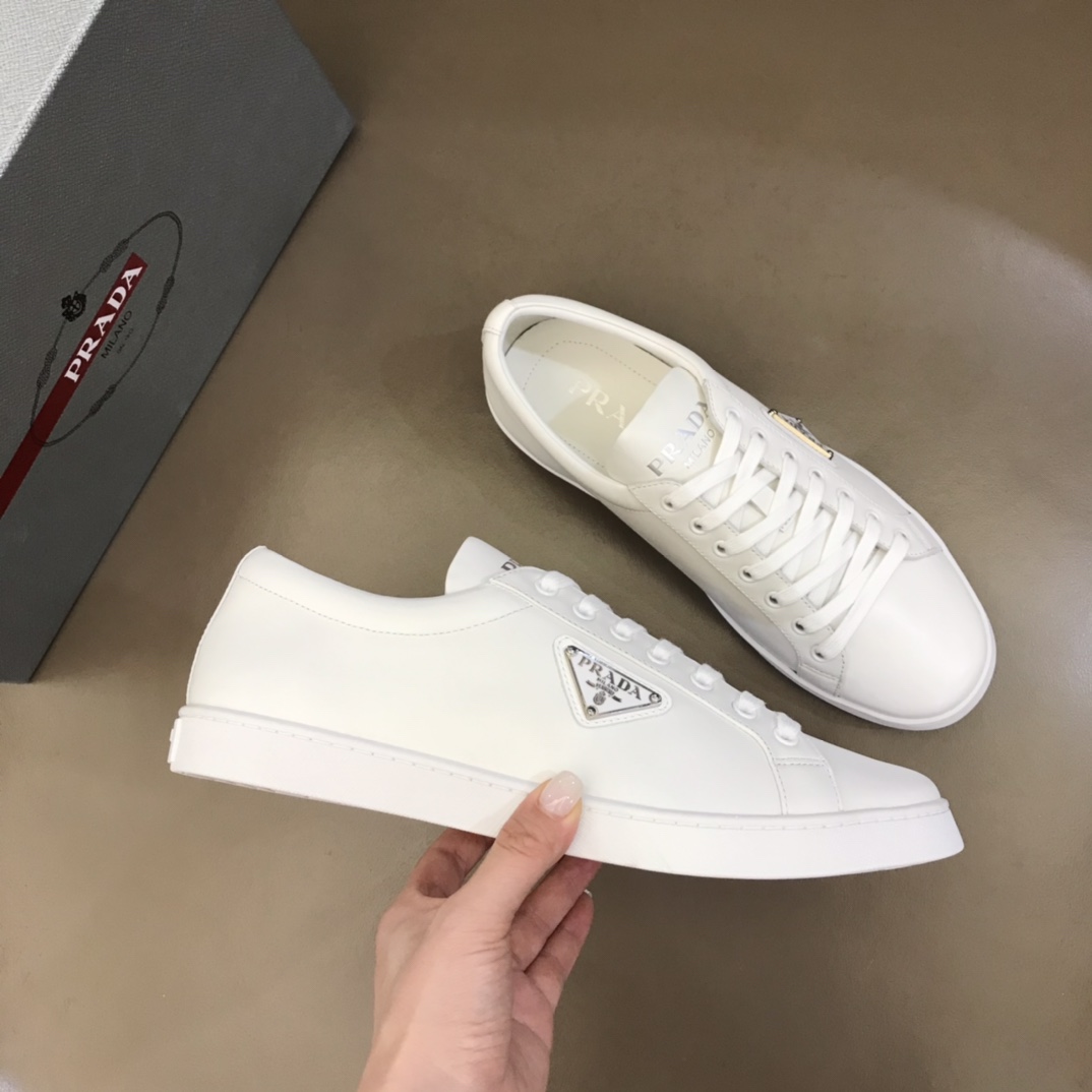 Prada Brushed Leather Sneakers(upon uk size) - PerfectKickZ