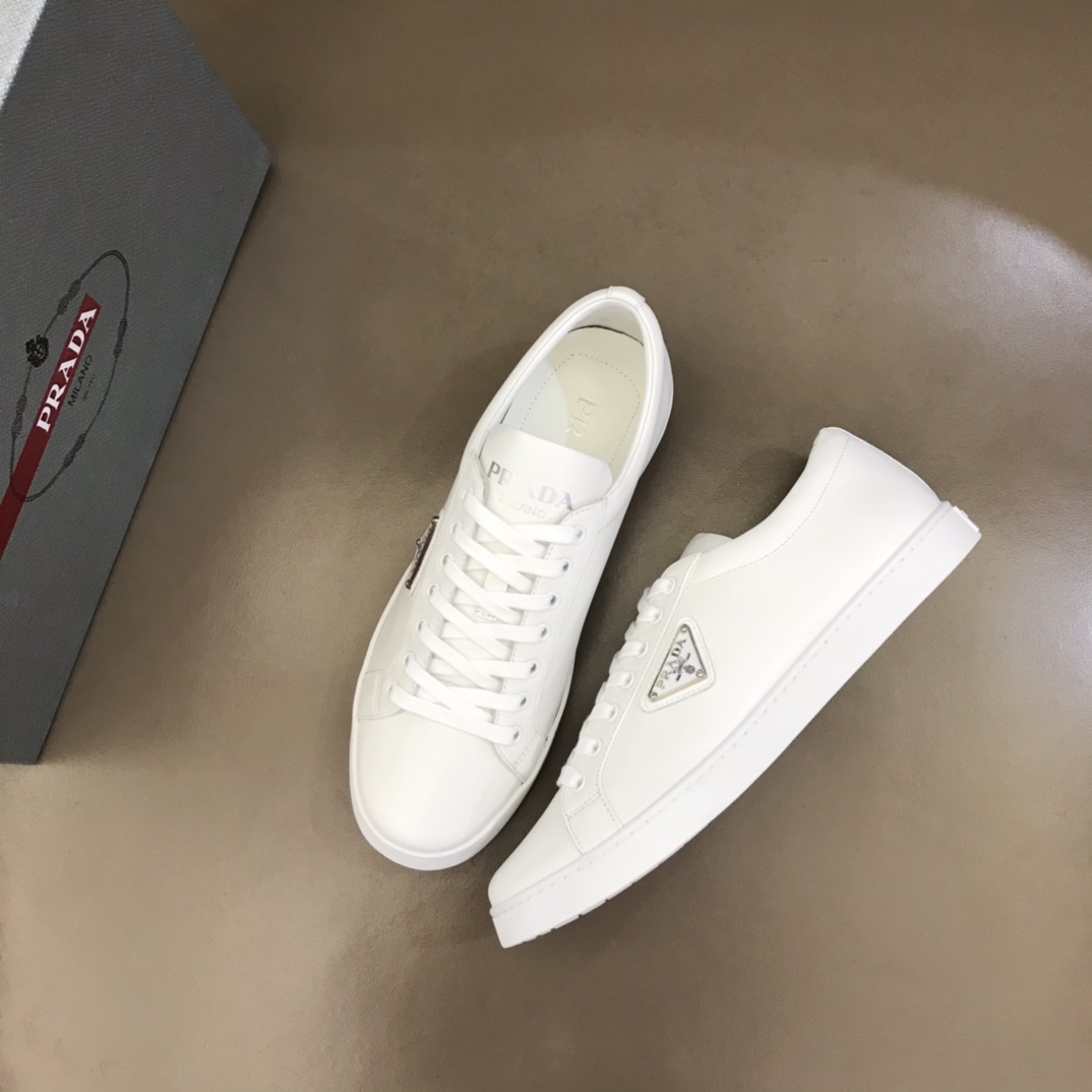 Prada Brushed Leather Sneakers(upon uk size) - PerfectKickZ