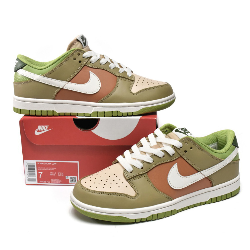  Nike Dunk Low Brown Veail Sail Vivid Green Sneaker    DV9108-711 - 